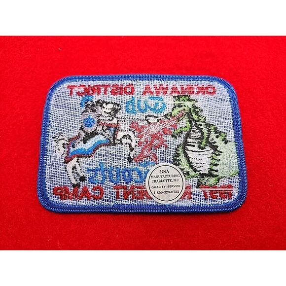 Vintage Okinawa District 1997 Resident Camp Cub Scouts Patch Dragons & Knights - Picture 2 of 3